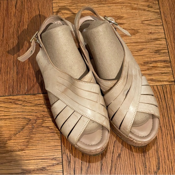 Cordani Slingback Wedge Leather Cork Platform Sandal, Size 40, GUC, “Julia” - Picture 11 of 15